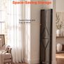 Wood Room Divider 4 Panels Wood Folding Privacy Screen Y Pattern, For Room Separation & Home Decor,1702 mm Tall, Solid Frame, 360 Two-Way Hinges, Rustic Wooden Partition with Hardware Image 4