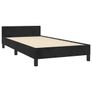Bed Frame without Mattress Black 90x190cm Single Velvet Image 2