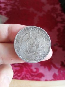 1896 South Africa Silver 2 1/2 Shillings Coin