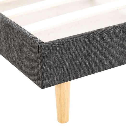 Bed Frame Dark Grey Fabric 180x200 cm 6FT Super King