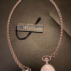 Silver pendant watch with c32cm silver chain