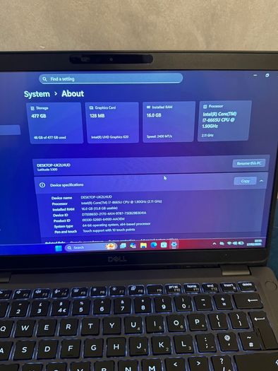 Dell Latitude 5300 Laptop i7/16GB/512SSD/FHD