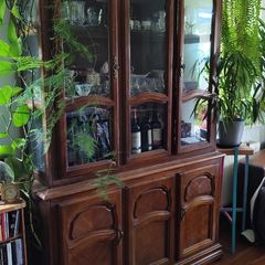 Dresser, wood china cabinet