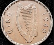 [#95] - Ireland 1940 | Irish 1d | Irish 1 Penny | Hen and Chicks | KM.11 | High Grade