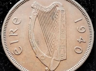 [#95] - Ireland 1940 | Irish 1d | Irish 1 Penny | Hen and Chicks | KM.11 | High Grade