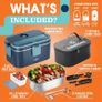 Extra Large Heated Lunch Box Holds up to 1.8L 80W Electric Lunch Box, Stainless Steel Heated Lunch Boxes for Adults 3 in 1 for Car, Electric Lunchbox 12V/24V/230V Self Heating Lunchbox Image 5
