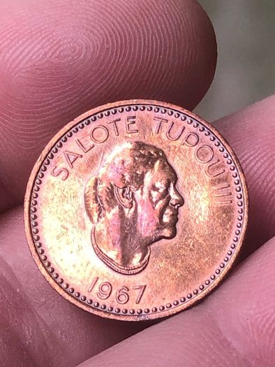 Tonga 2 Seniti 1967 Giant Tortoise Low mintage