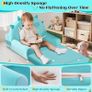 Kids Sofa Bed, 2-in-1 Kids Folding Chair, 150cm Soft Crystal Velvet Toddlers Sofa Bed for Bedroom Livingroom, Playroom, Birthday Gift for Boys Girls Image 3