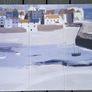 3 Piece Coastal Harbor Canvas Set Nautical Village Wall Artwork Image 2
