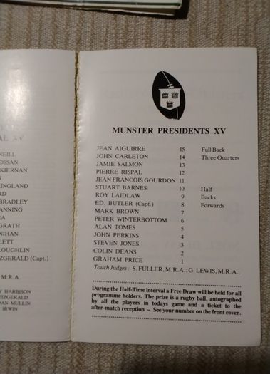 Four Assorted  Rugby Programmes