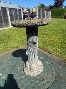 solid stone garden ornament