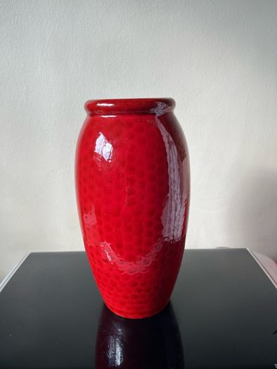 Red Stoneware Pottery Vase