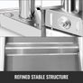 Stainless Steel Work Table 30 x 18 x 34 Inch, 700 LBS Load Capacity with 4 Wheels, 3 Adjustable Height Levels, Heavy Duty Food Prep Worktable Image 4