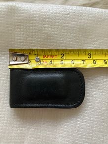Magnetic leather money clip