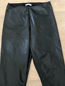 Gallery Black Leather Trousers Leggings