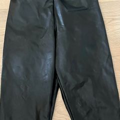 Gallery Black Leather Trousers Leggings