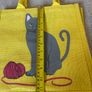 Eco Friendly Jute Bag with Cat Design Image 3