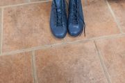 Ecco Navy Soft Leather Laced Boots S42