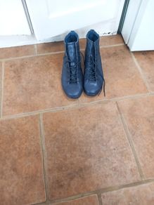 Ecco Navy Soft Leather Laced Boots S42
