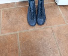 Ecco Navy Soft Leather Laced Boots S42