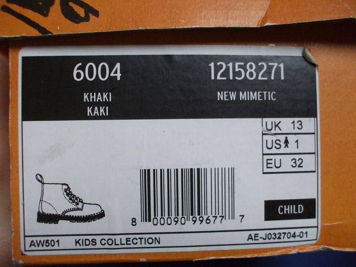 SALE!  Children's Khaki Dr. Martens Eyelet Boots