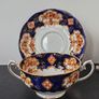 Rare Royal Albert "Heirloom" Soup Coupe Bowl  with Saucer Image 3