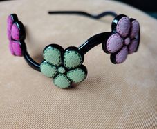 HairBand with 3 flowers
