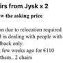 JYSK Dining Chairs (new) Image 2