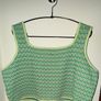 Primark Light Green and Dark Green Pattern Cropped Tank Top Image 2