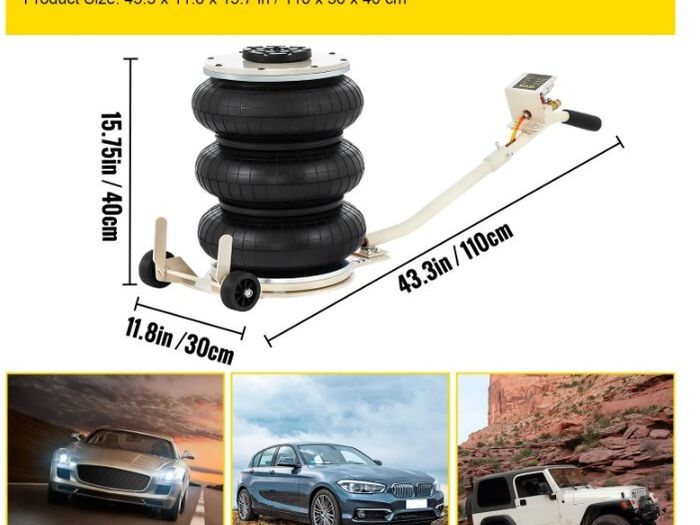 5 Ton Pneumatic Air Bag Jack Heavy Duty Air Cushion Vehicle Lift