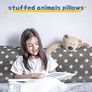 Stuffed Animal Storage Bean Bag Cover for Kids Plush Toys Organizer Bags for Boys and Girls A Full-length Zipper Cylinder Room Furniture Decor - Organize, Sit, Play & Box (Grey Stars) Image 6