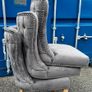 Velvet Grey Dining Chairs Image 2