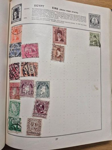 stamp album with stamps of the world