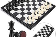 Chess Board Set Game -Travel Magnetic Chess Piece Set with Chess Folding/Portable Storage Board-Traditional Strategy Game for Kids/Children/Adults MULTIPLE COLOURS AVAILABLE, SEE PHOTOS (FREE POSTAGE)