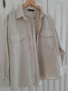 ZARA Over Shirt, 52%Linen 48% Cotton.