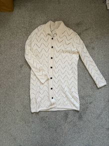 Persian hand-knitted white cardigan