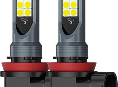 2Pcs H8 H11 LED Bulb H16 JP 9005 HB3 9006 HB4 Led Lamp Super Bright Car Fog Lights Day Driving Running Light 12V 6000K White