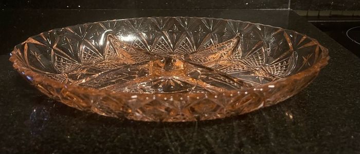 Depression glass in French pink serving platter