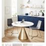 West Elm marble top table seats 4 Image 3