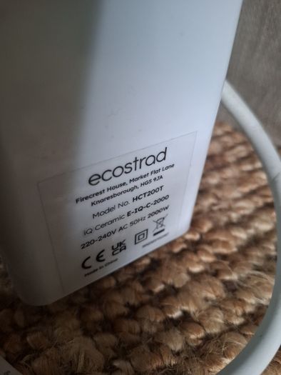 Smart Ecostrad iQ wifi controlled ceramic radiator 2000w