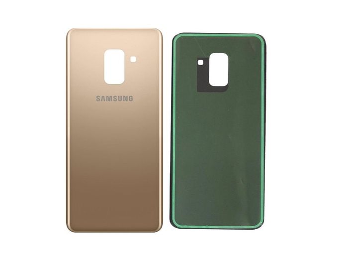 Samsung Galaxy A8 2018 A530 Battery Back Cover Rear Glass Panel Gold & Adhesive - FHT43SMBK