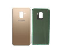 Samsung Galaxy A8 2018 A530 Battery Back Cover Rear Glass Panel Gold & Adhesive - FHT43SMBK