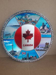 Vintage Metal Canadian Wall Plaque