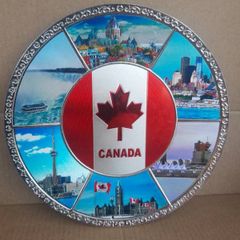 Vintage Metal Canadian Wall Plaque