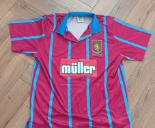 Aston villa retro jersey score draw