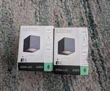 Lucide Zora Outdoor LED Wall Lights Pair Black