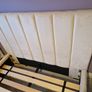 Cream Upholstered Double Bed Frame Image 2