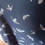 Ladies Navy Print Blouse Image 2