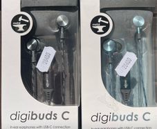 2 brand new still in box BOOMPODS DIGIBUDS C in ear earphones with USB-C connection. RRP 29.95. Price for 2 is 31 euros inclusive of registered post