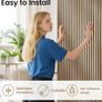 Soundproofing Panels Wood Veneer Acoustic Panels 47.24"x23.62" Self-Adhesive 3D Sound Absorbing, NRC 0.75,for Sound Absorbing (Walnut Effect, 2 Pack 15.5 sq.ft Image 4